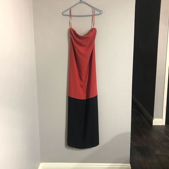 Loft Strapless Color Block Dress w/ Shelf Bra - Picture 3 of 6